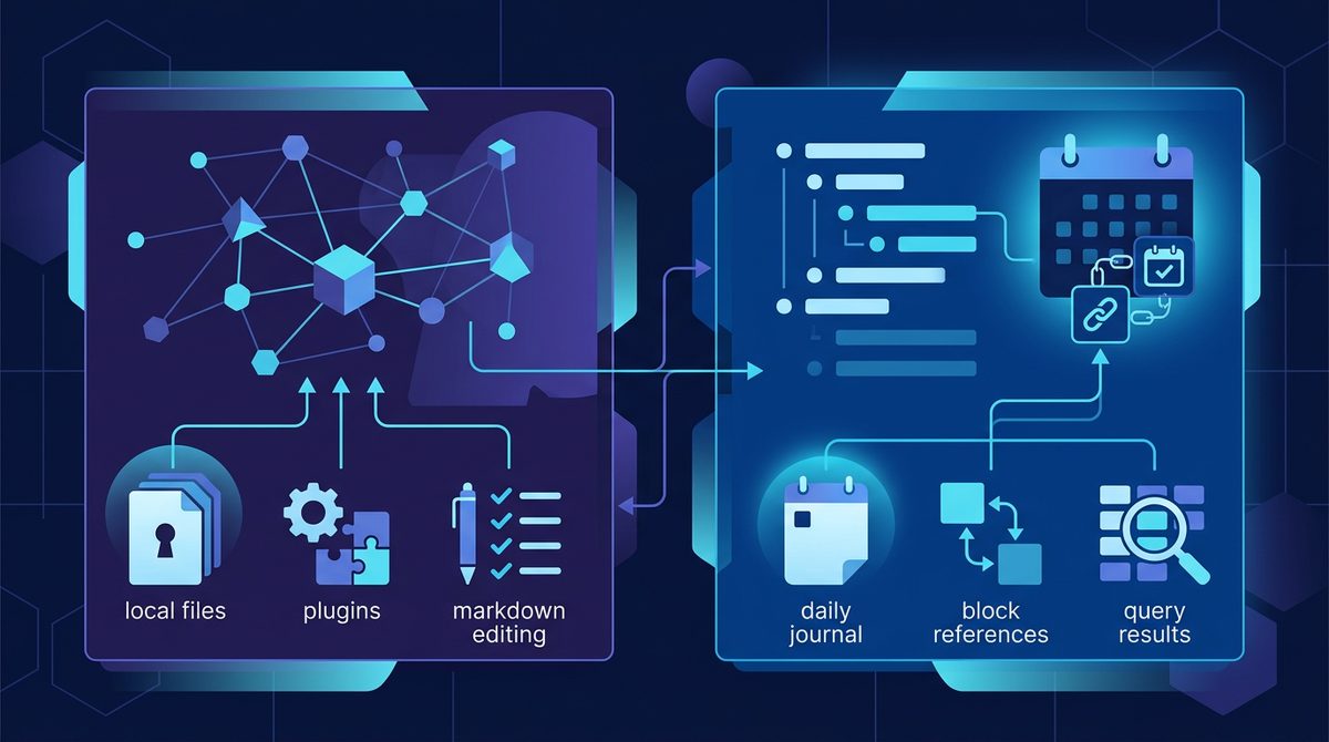 Obsidian vs Logseq: PKM Tool Guide — illustration