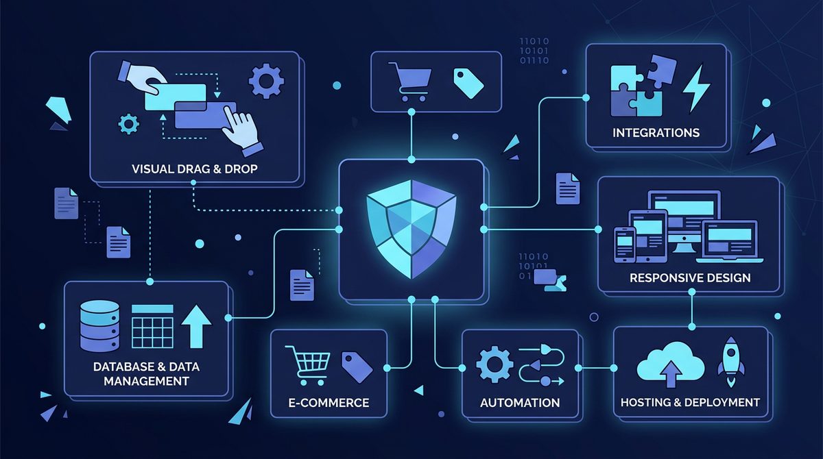 Best No-Code Web App Builders (2026) — illustration