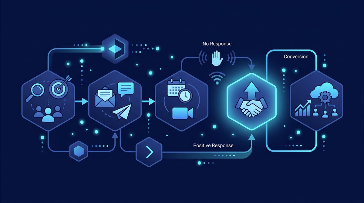 SaaS Cold Outreach Playbook — illustration