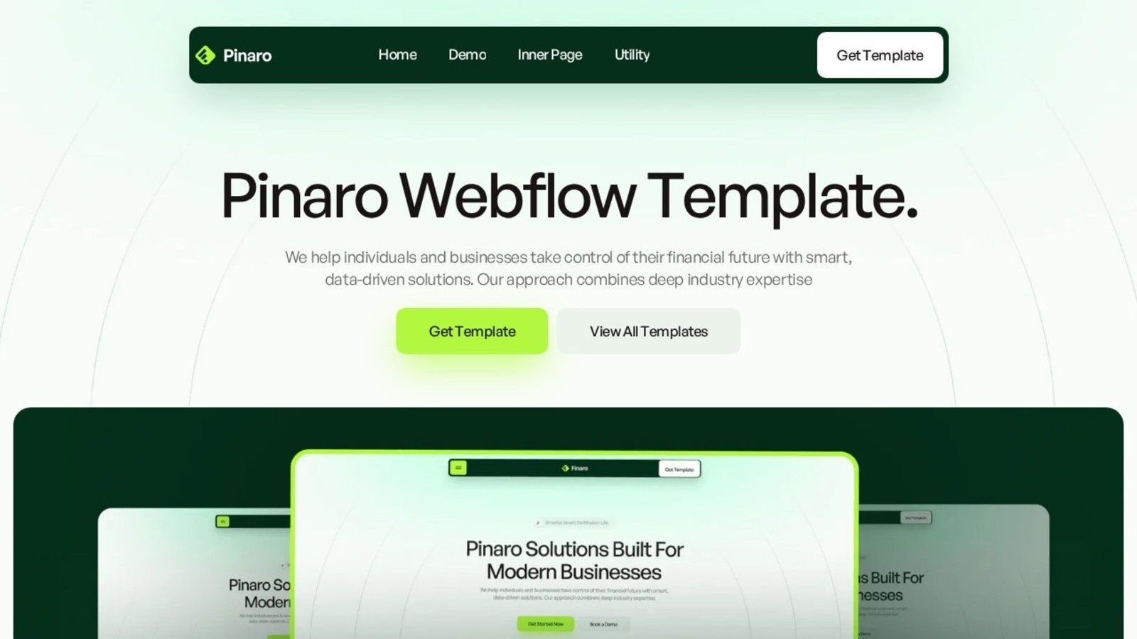 Pinaro - Webflow Template cover